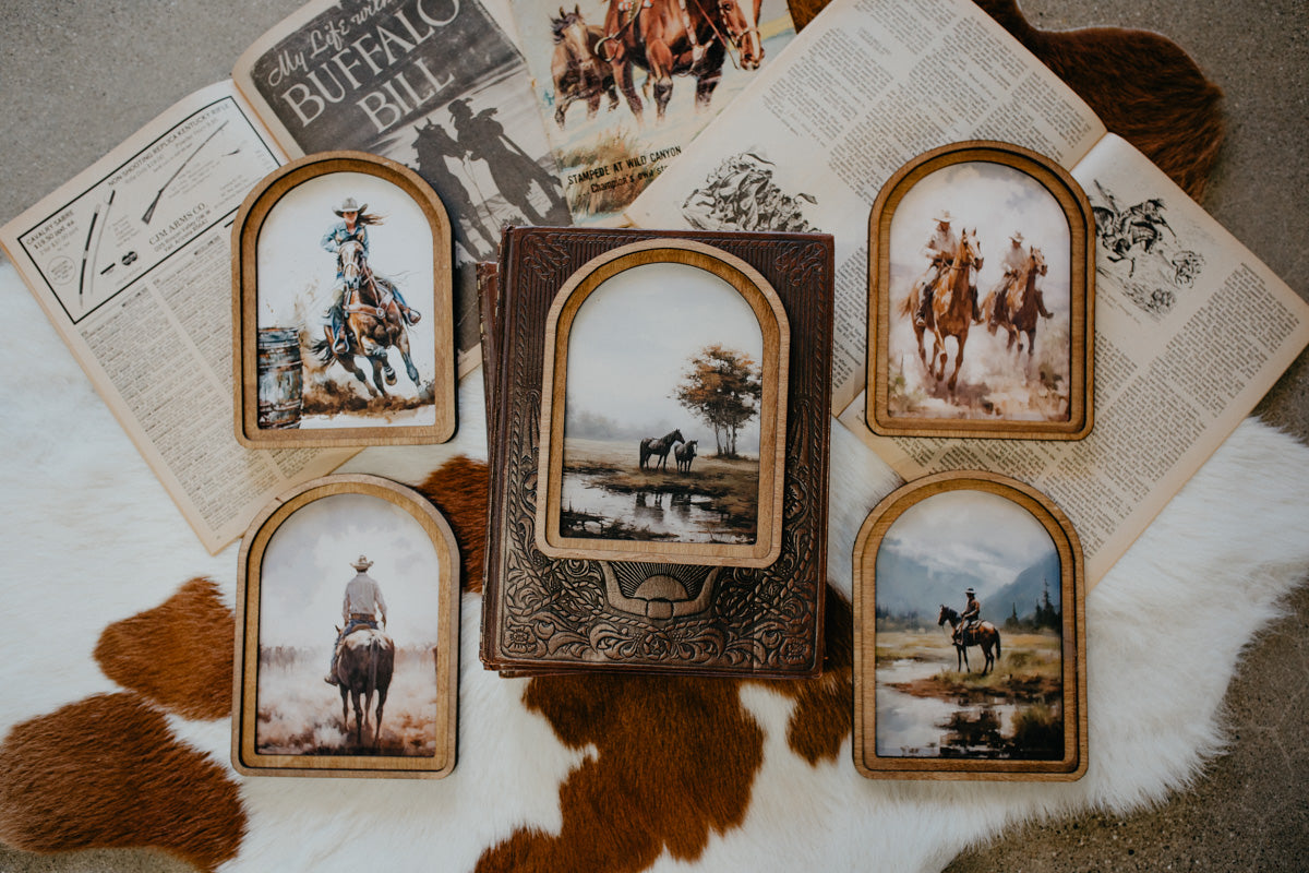 Mini Arch Wooden Framed Artwork (8 Designs)