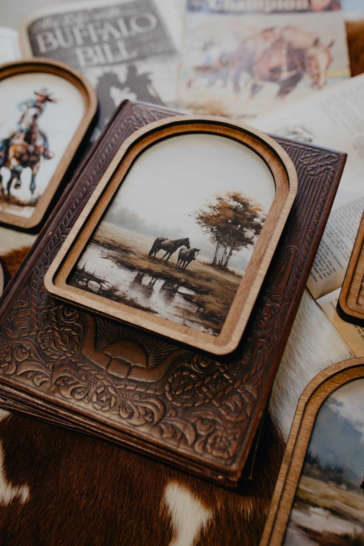 Mini Arch Wooden Framed Artwork (8 Designs)