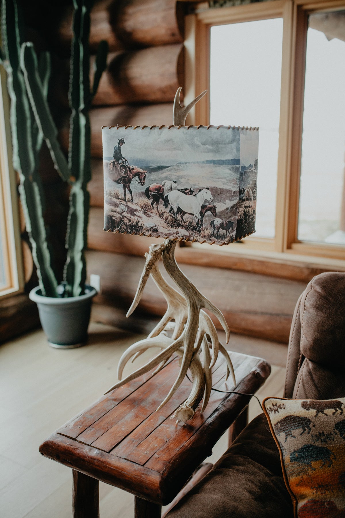 Lampshade 'Mustang Gathering' - Rectangle