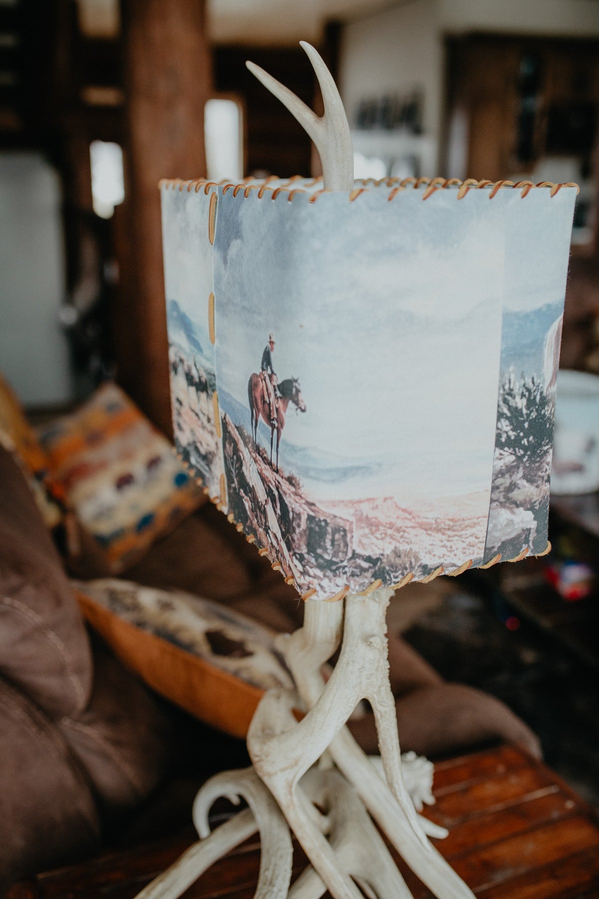 Lampshade 'Mustang Gathering' - Rectangle