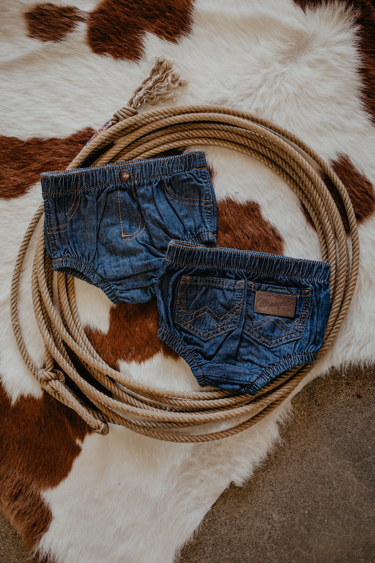 Wrangler Denim Baby Diaper Cover (Sizes 3M-18M)