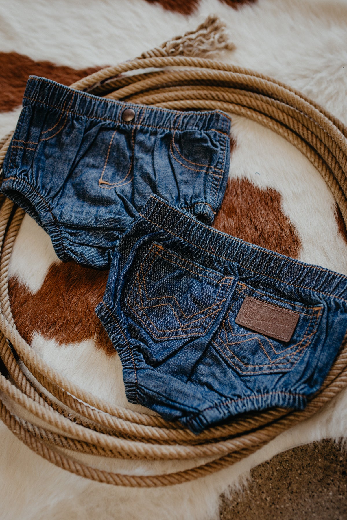 Wrangler Denim Baby Diaper Cover (Sizes 3M-18M)