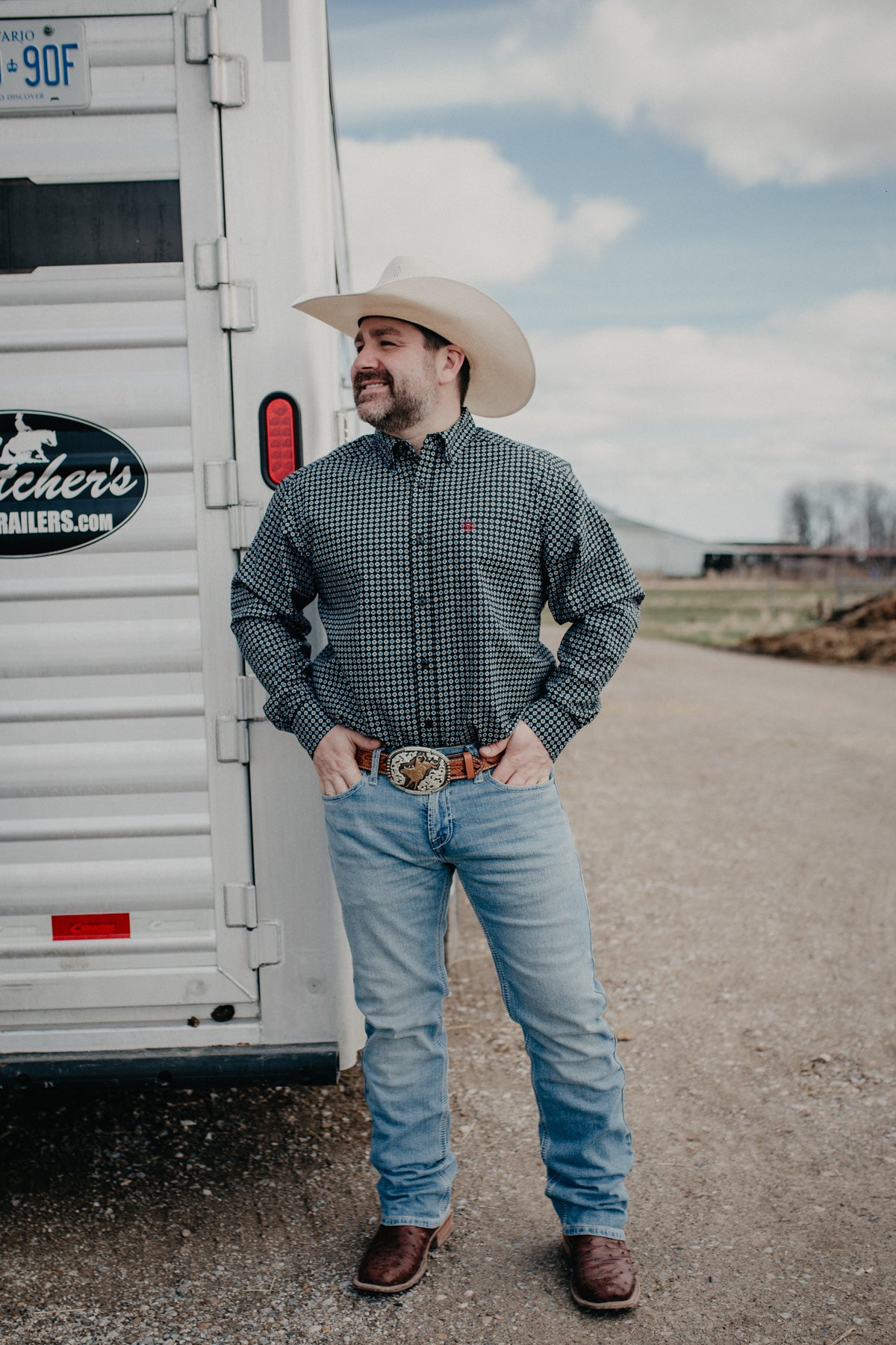 'Dixon' Men's Ariat M7 Slim Fit Straight Leg Jean (Light Wash)