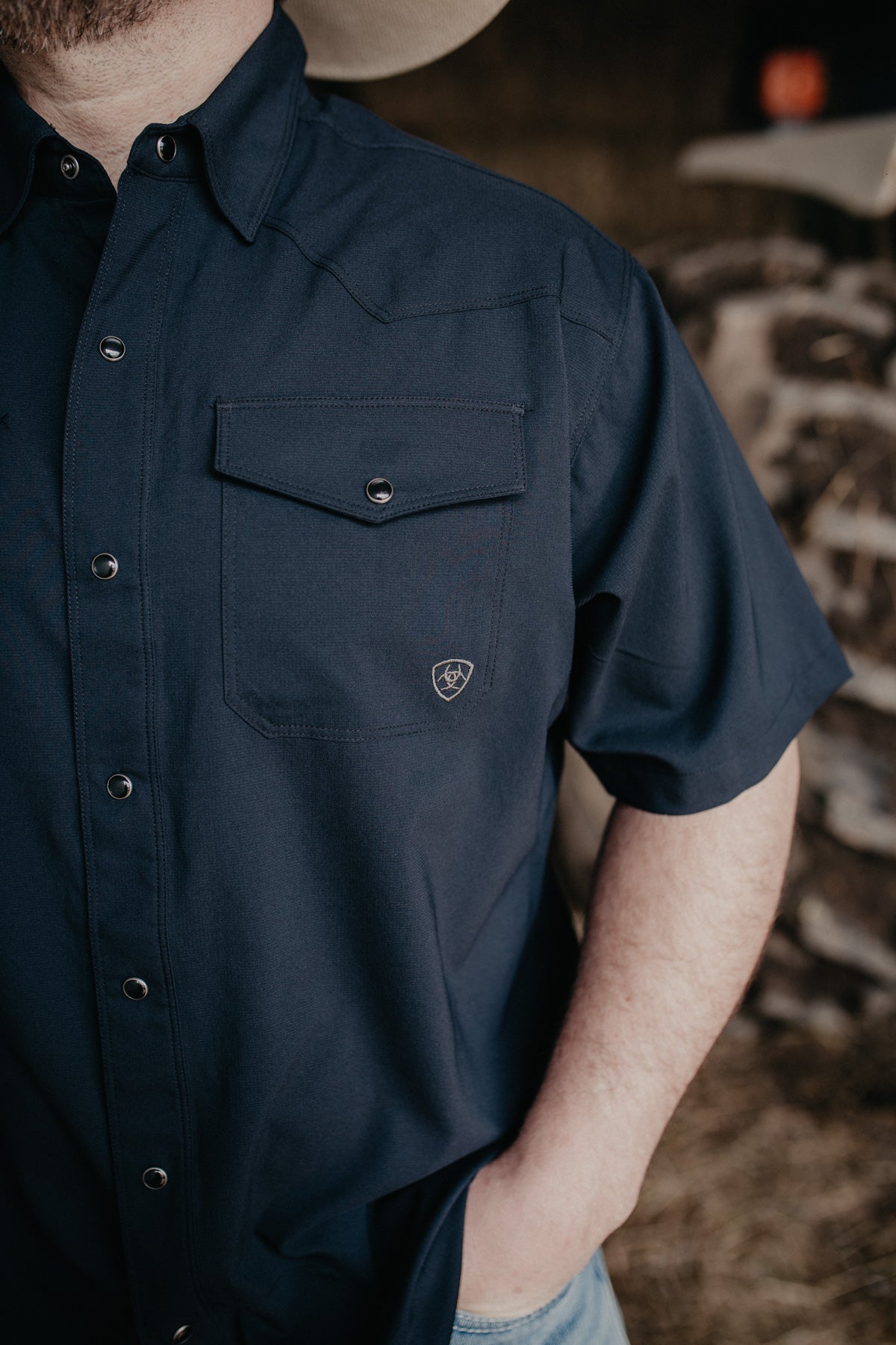 'Jordan' Western Venttek Snap Shirt Black (S only)