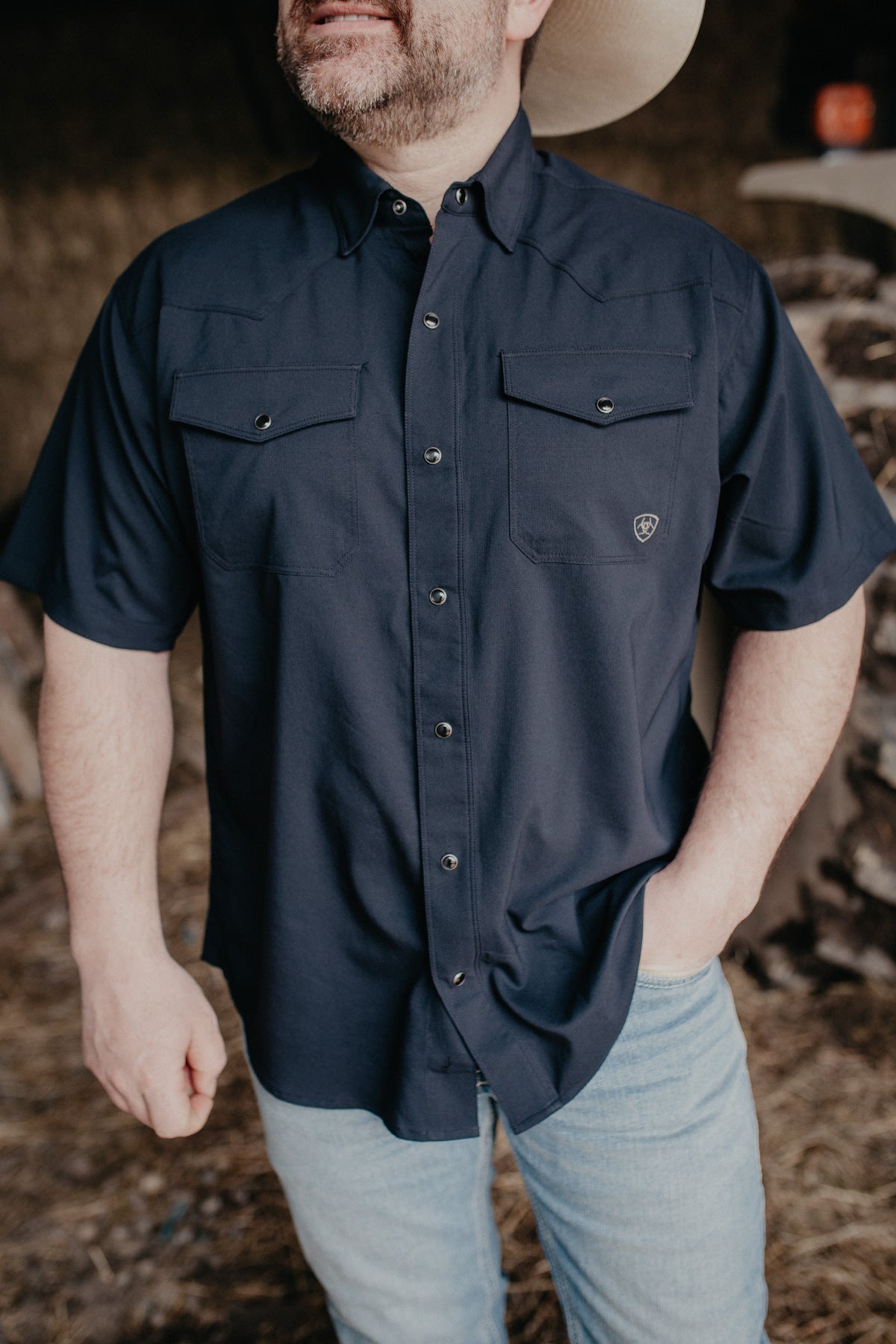 'Jordan' Western Venttek Snap Shirt Black (S only)