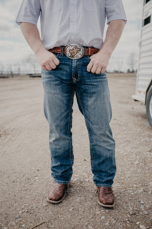 'Stan' Men's White Label CINCH Relaxed Straight Leg Jean {Medium Stone}