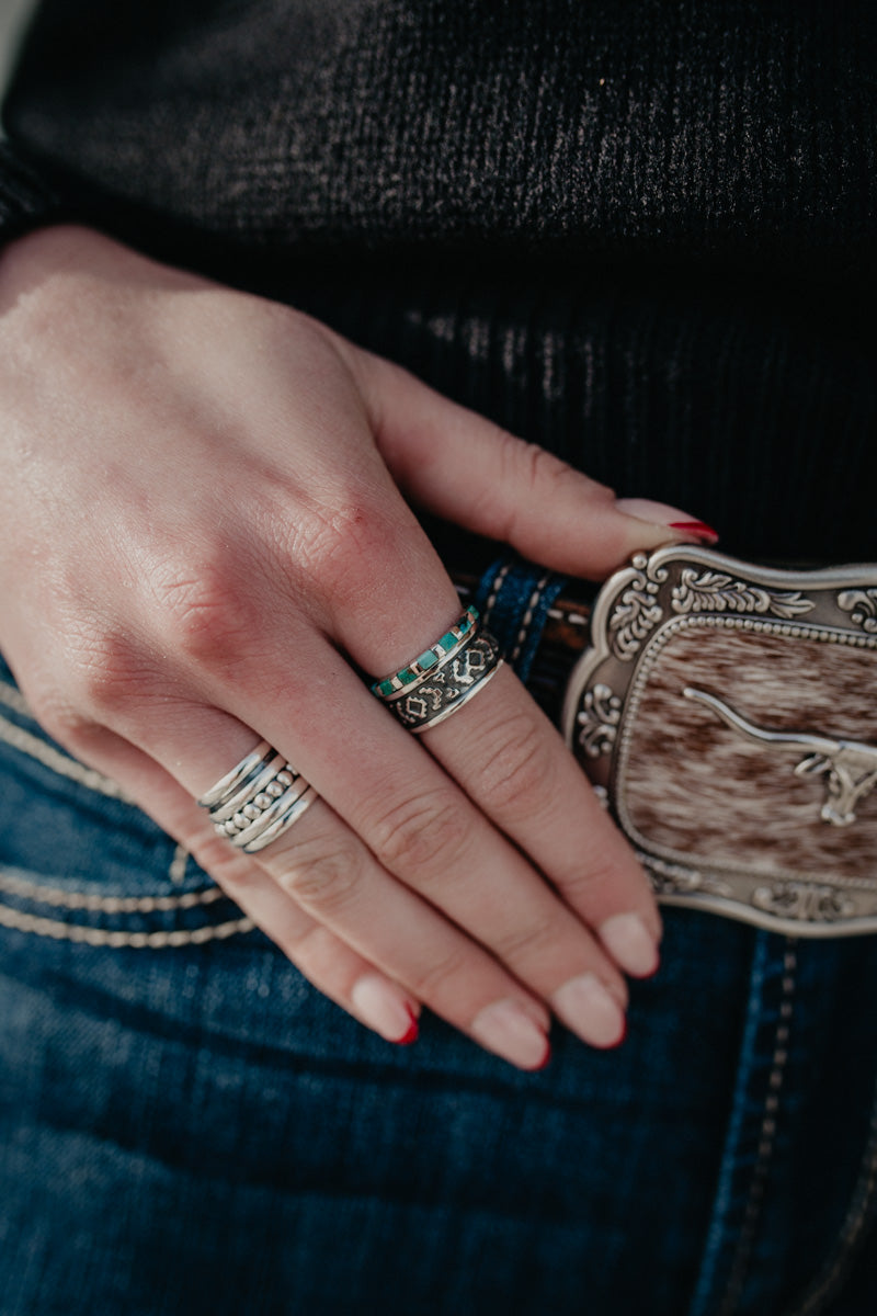 Azteca Oxidized Band Ring (Sized)
