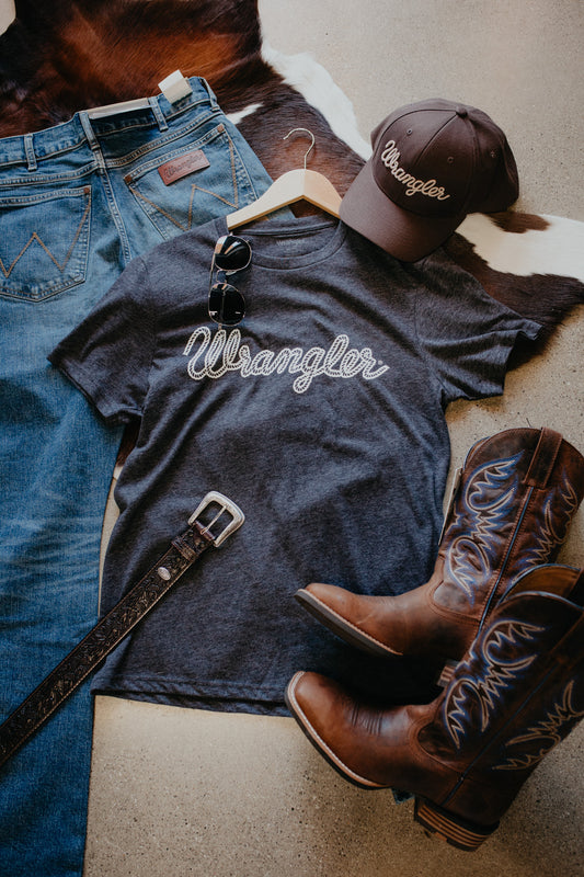 'Wrangler Rope' Men's Charcoal Tee (M - XXL)