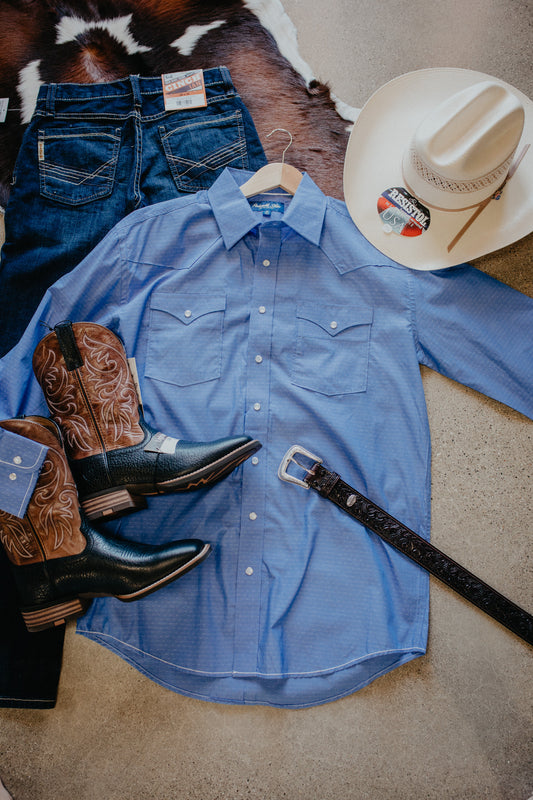 'Wilson' Men's Long Sleeve Pearl Snap (S-XXL)