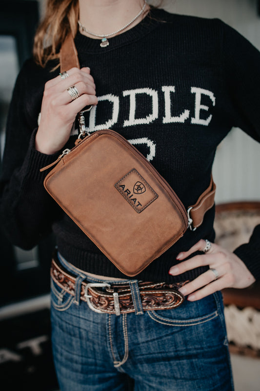 'Gwen' Leather Belt Bag by Ariat