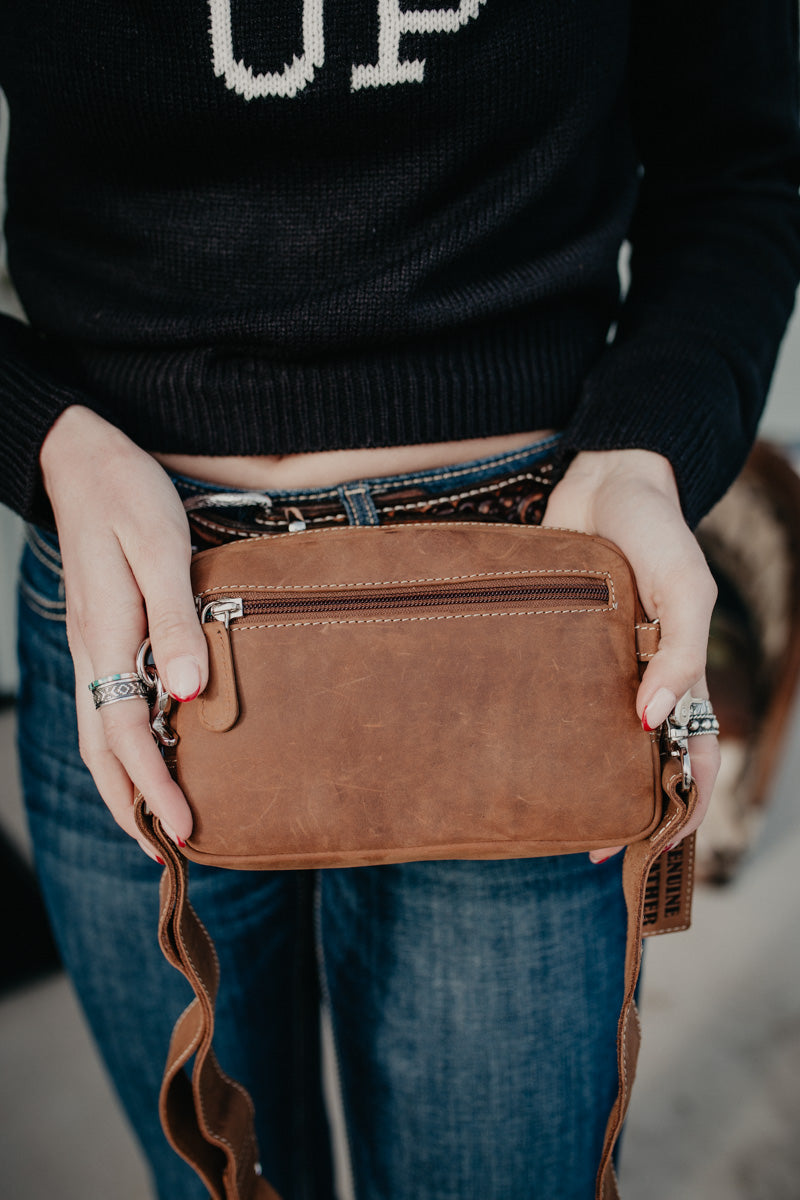 'Gwen' Leather Belt Bag by Ariat