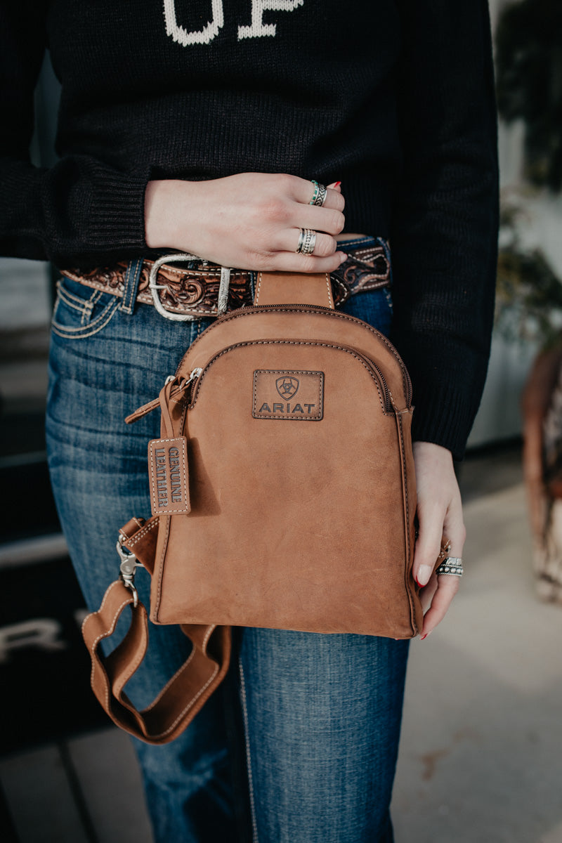 'Gwen' Leather Sling Bag by Ariat