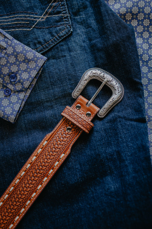 Men's 'Basketweave' Belt (32-46)