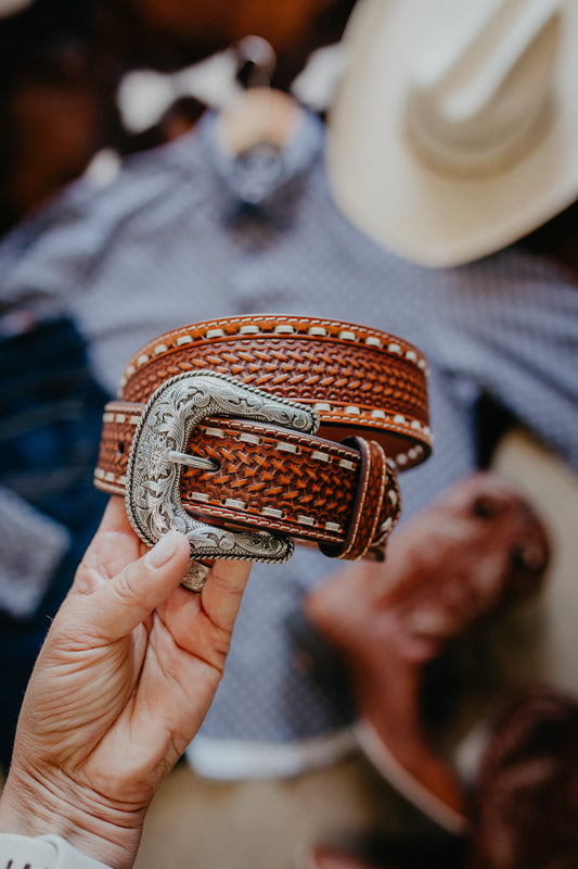 Men's 'Basketweave' Belt (32-46)