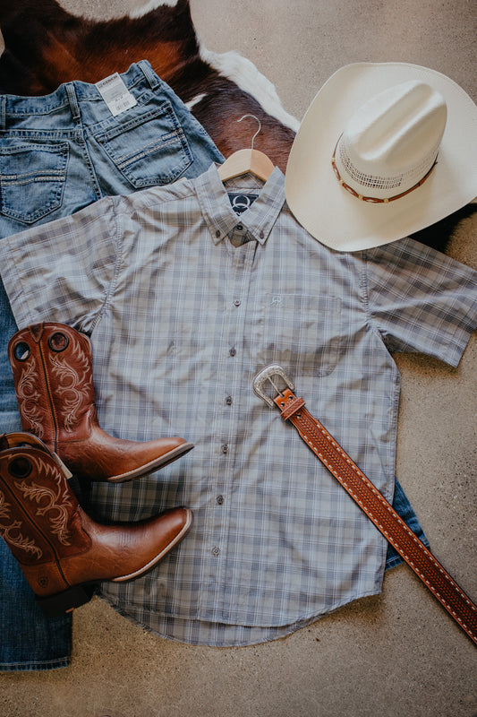 'Walker' Men's Short Sleeve Plaid Arenaflex (M-XXL)