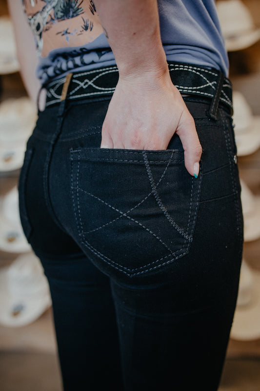 'Paisley' Black Perfect Rise Bootcut Jean by Ariat (24-34 & 16W-24W)