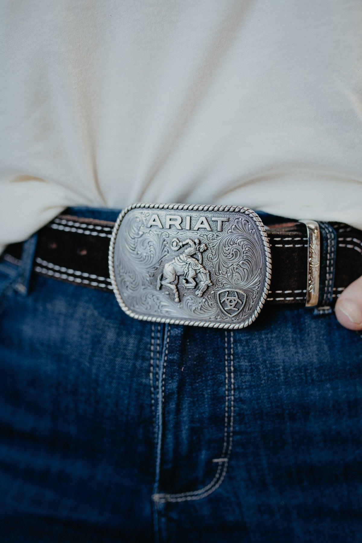 Vintage Saddle Bronc Belt Buckle