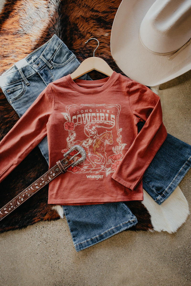 'Alex' Girl's Graphic Long Live Burgundy (S-XL)