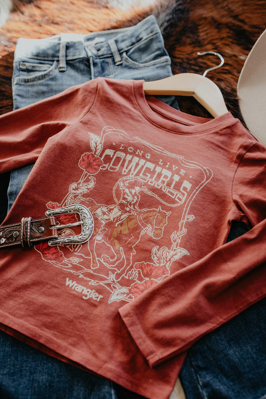 'Alex' Girl's Graphic Long Live Burgundy (S-XL)