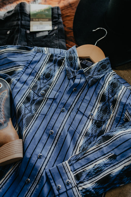 'Remi Jr' Boys Wrangler Blue Checotah (XXS-XL)