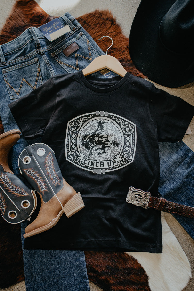 CINCH Boy's Black Buckle Graphic T-Shirt (S-XL)