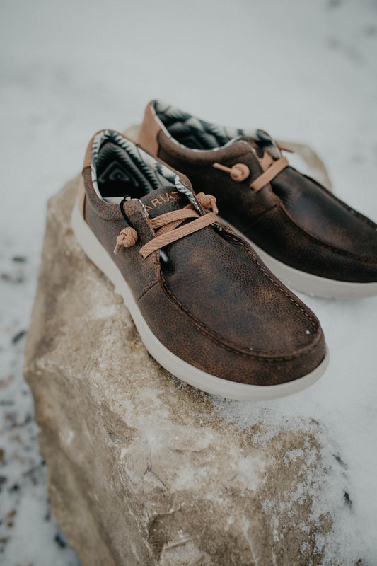 Men's Ariat Leather Brown Hilo Casual Shoes (9.5 Only)