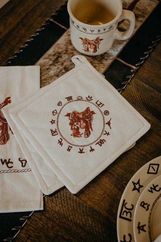 'Saddle & Brands' Potholder Pair (2 Pc Set)