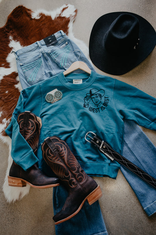 'Josie' Women's Essential Sendero West is Best Sweatshirt (XS-XXL)