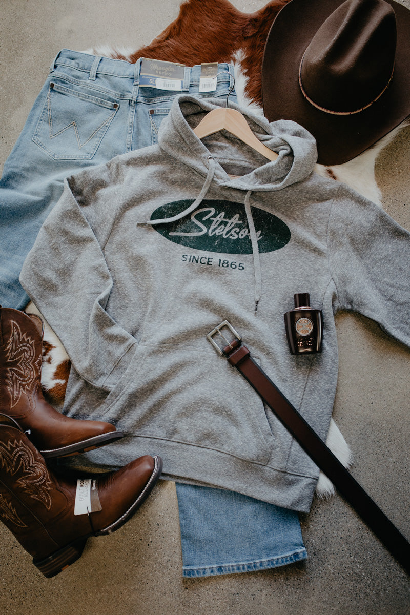 'Quade' Men's Script Hoodie by Stetson (S-XXL)