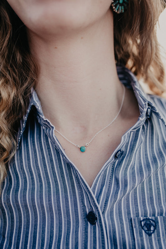 Turquoise 6mm Dainty Necklace