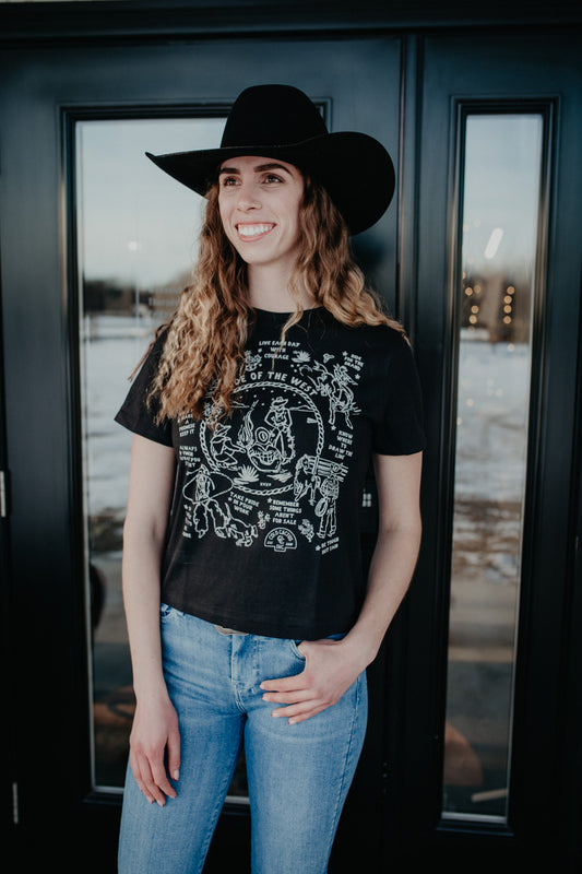 'Code of The West' Boxy Tee by XOXO Art & Co (S-XXL)