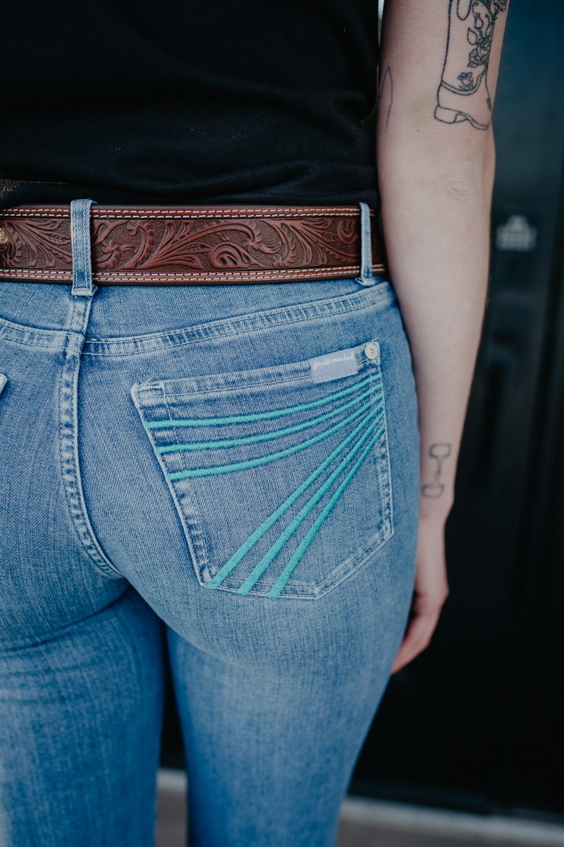 'Iceflow' Teal Pocket Dojo Trouser by 7FMK (Regular Inseam 34.5")