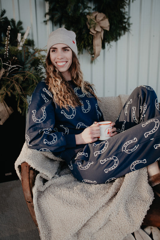 Horse Shoe Navy Lounge Set (S-L)