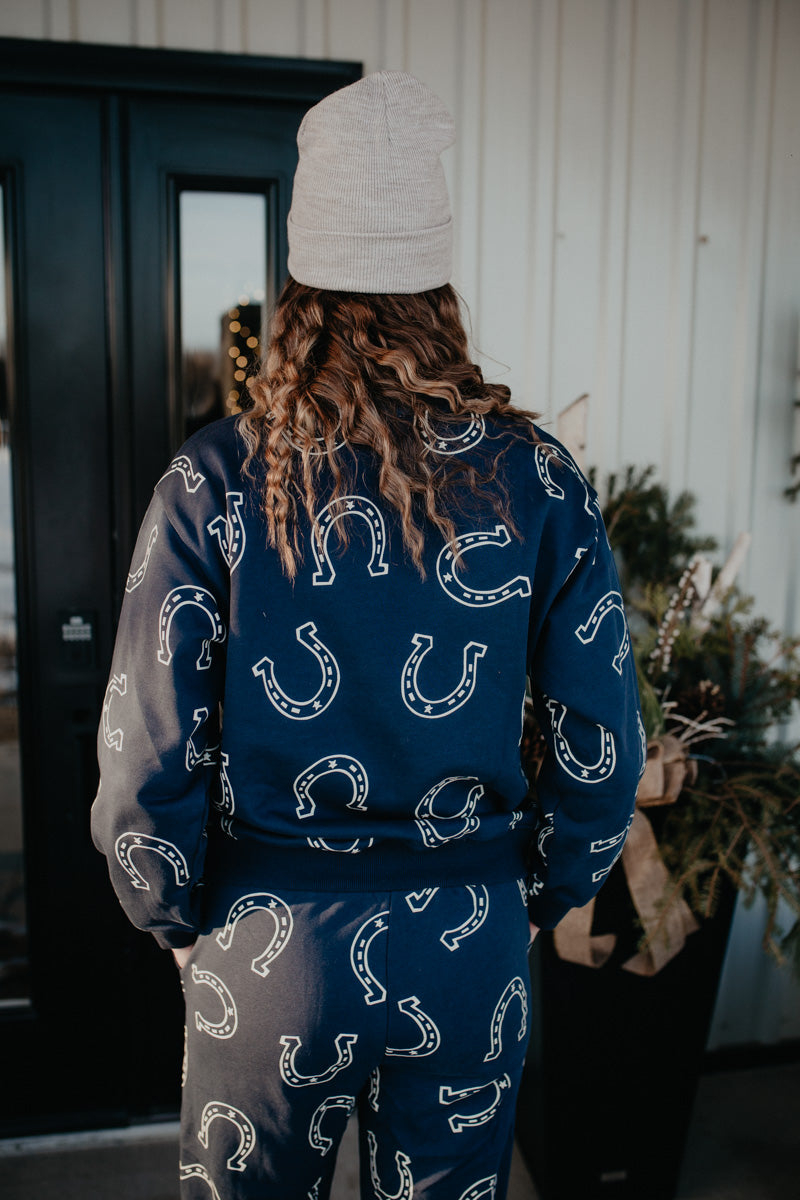 Horse Shoe Navy Lounge Set (S-L)