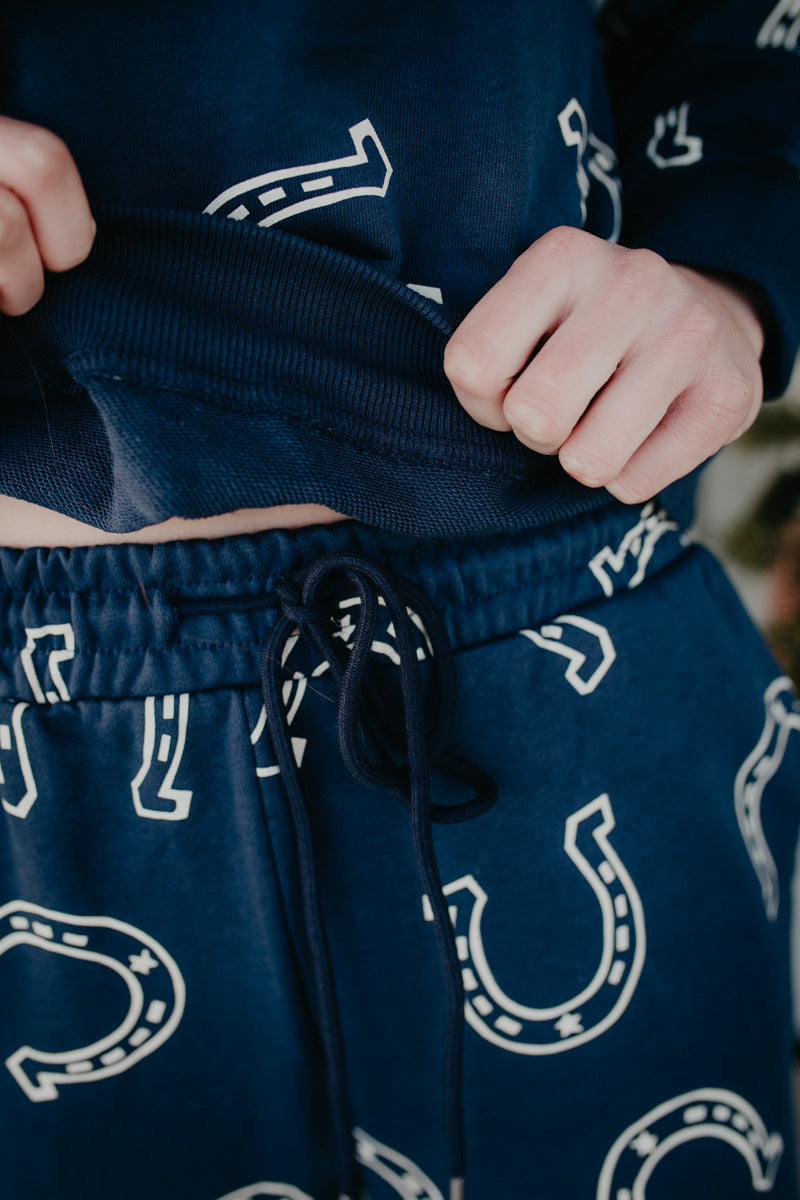 Horse Shoe Navy Lounge Set (S-L)