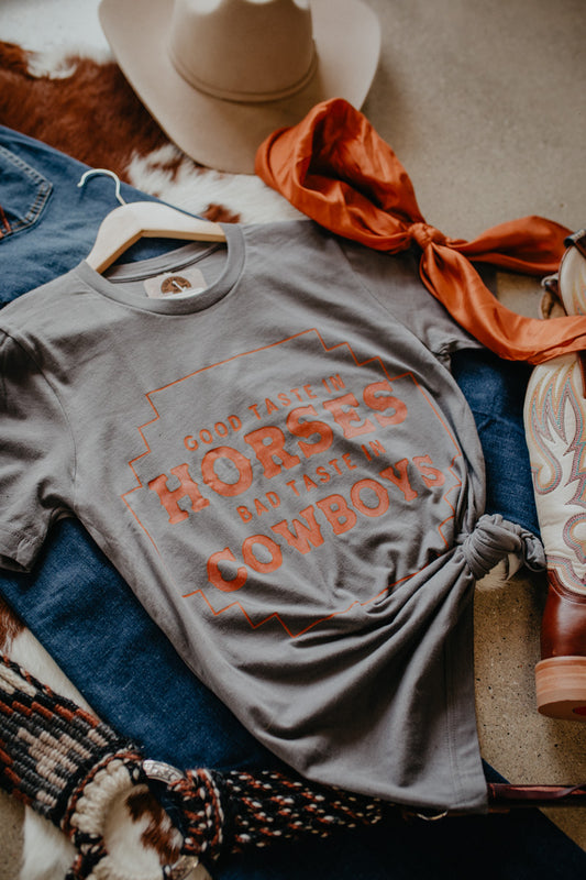 'Good Taste in Horses' Charcoal T-Shirt (XS-XXL)