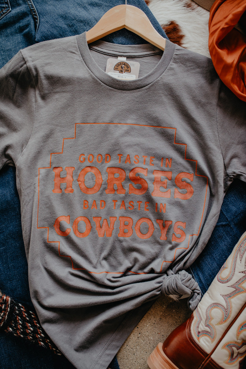 'Good Taste in Horses' Charcoal T-Shirt (XS-XXL)