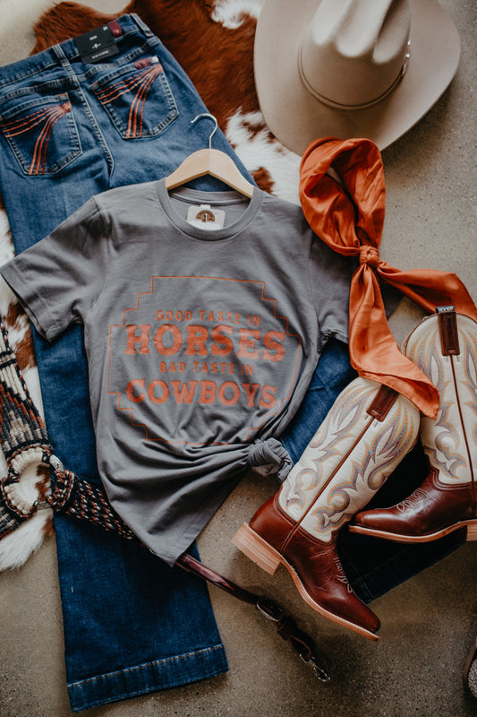 'Good Taste in Horses' Charcoal T-Shirt (XS-XXL)