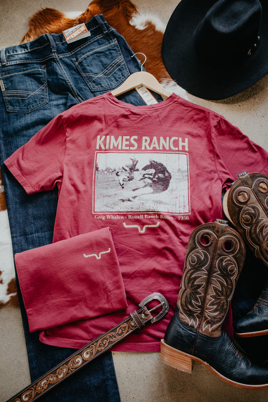 'Waspy RP' Dark Red T-Shirt by Kimes Ranch (S-XXL)