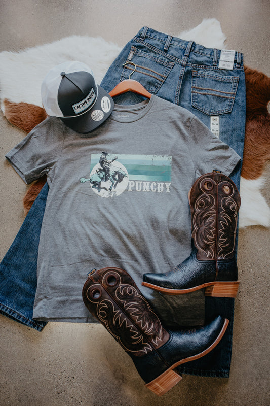 'Punchy' Mens Grey Hooey T Shirt (S-XXL)