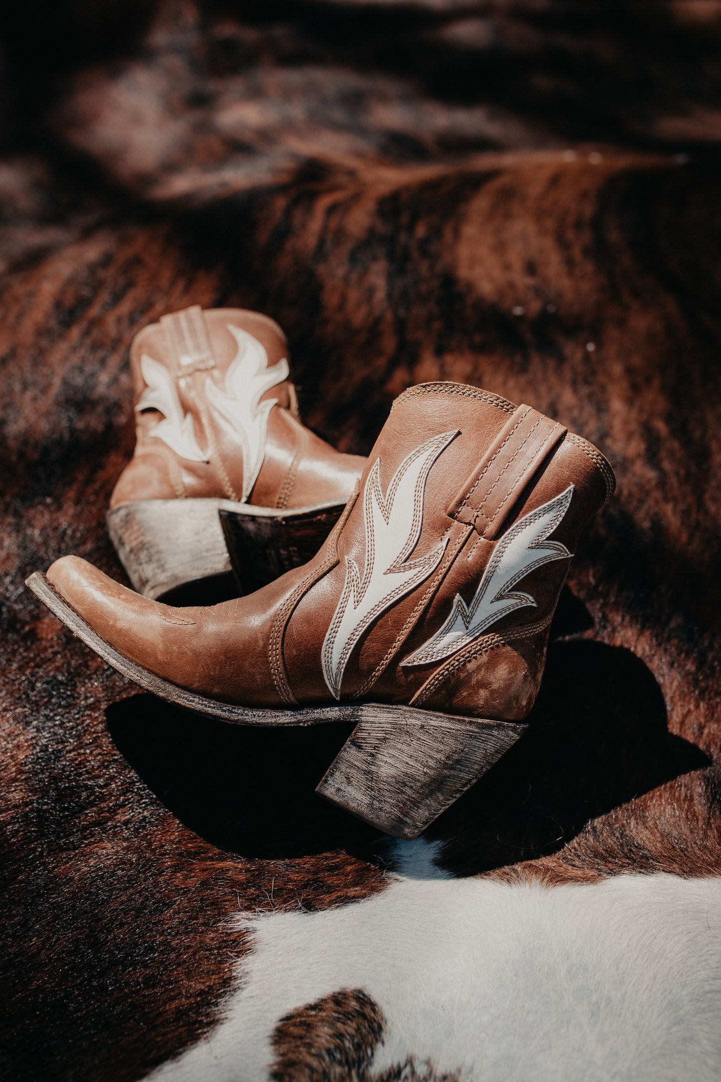 'Evan' Retro Flame Tan Booties by Liberty Black (6.5-11)