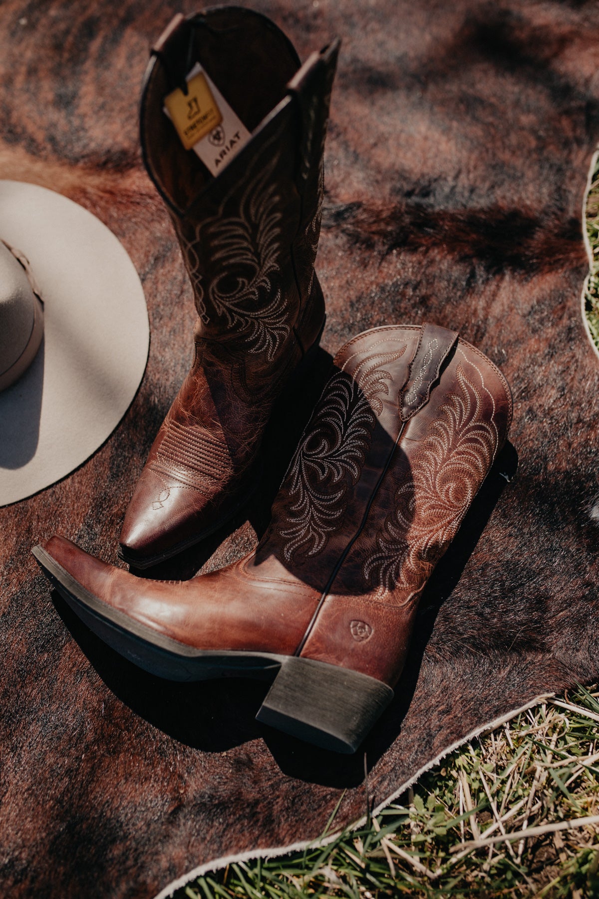 ‘Rich Oak’ Ariat Heritage X Toe Stretchfit Boot (6-11)