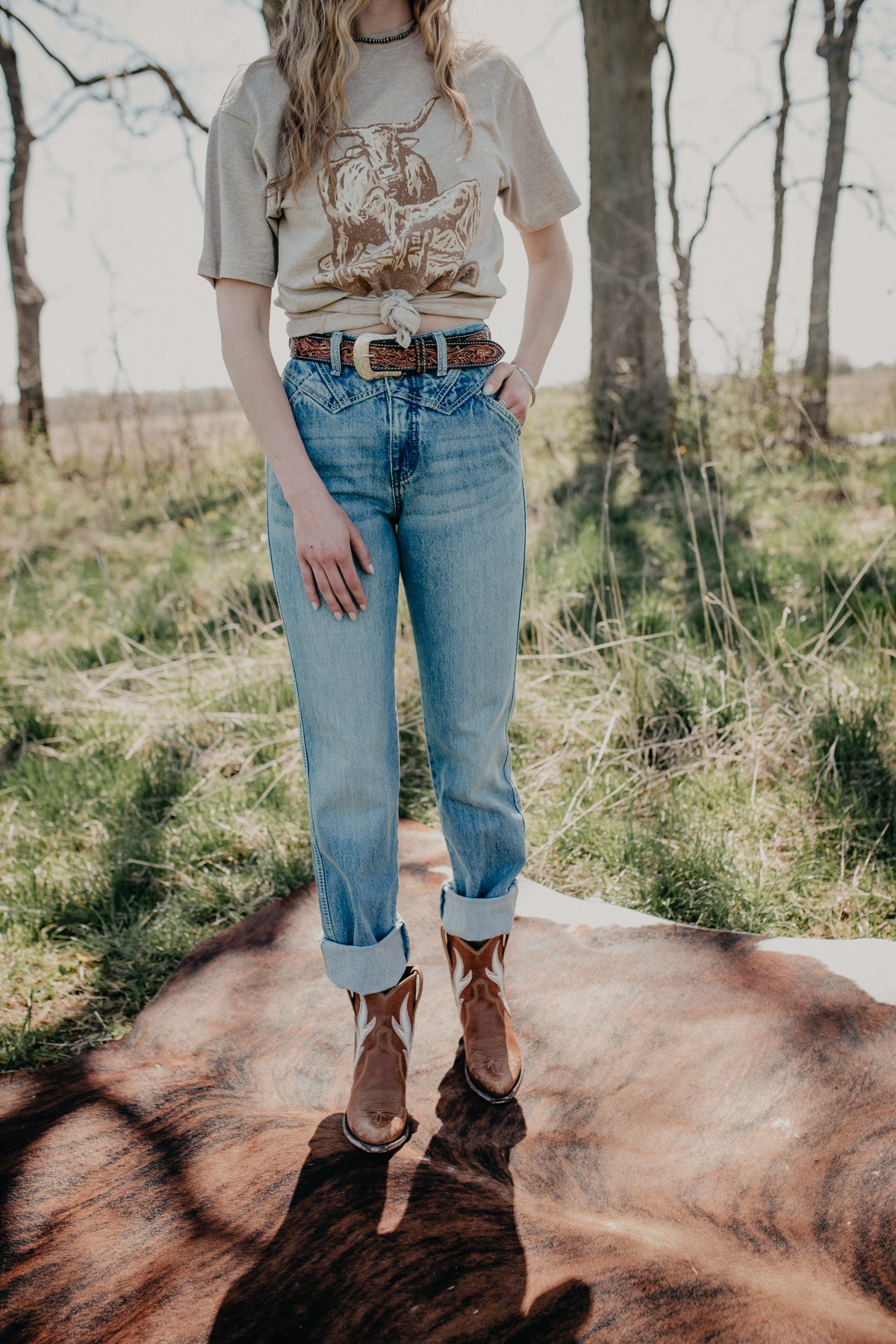 'Ginny' Acid Wash Bareback High Rise by Cruel Denim (30L Only)