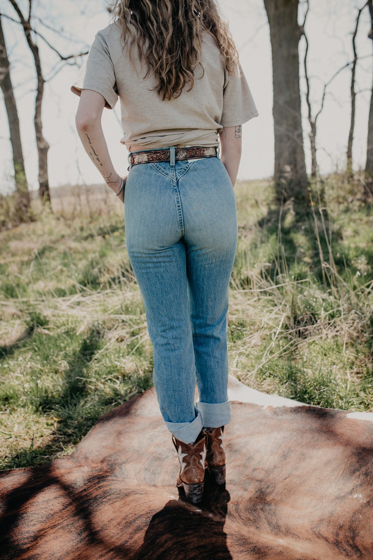 'Ginny' Acid Wash Bareback High Rise by Cruel Denim (30L Only)