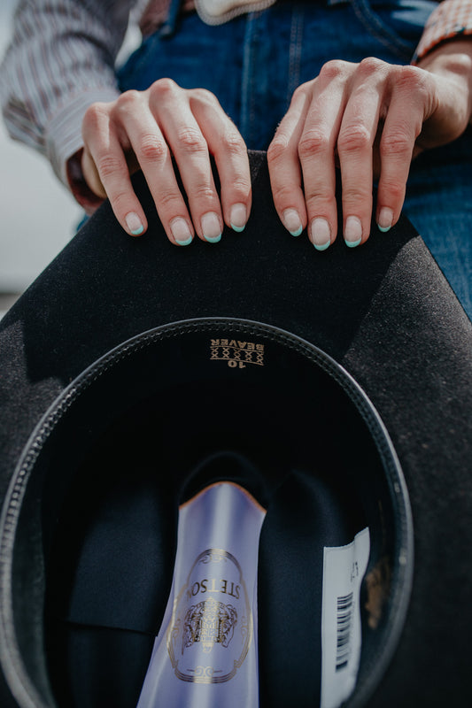 'Shasta' 10X Premier Felt Cowboy Hat by Stetson (Black)