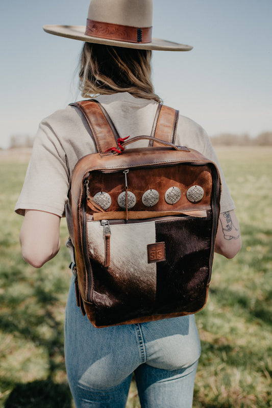 'Lennon' Vaquero Concho Cowhide Backpack