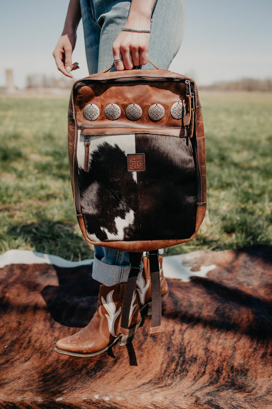 'Lennon' Vaquero Concho Cowhide Backpack