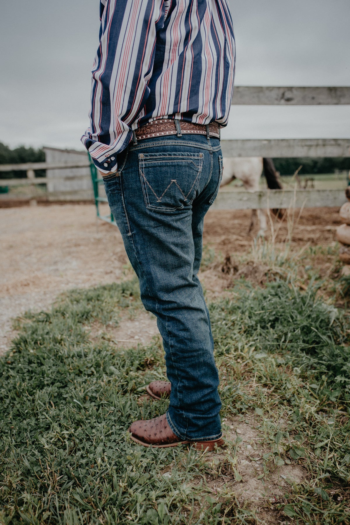 'Colton' Men's Retro Wrangler Slim Bootcut Jeans