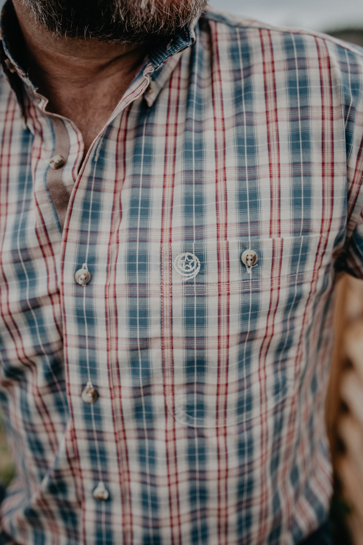 'Jack' Long Sleeve Plaid Button Down by Wrangler George Strait (S-XXL)