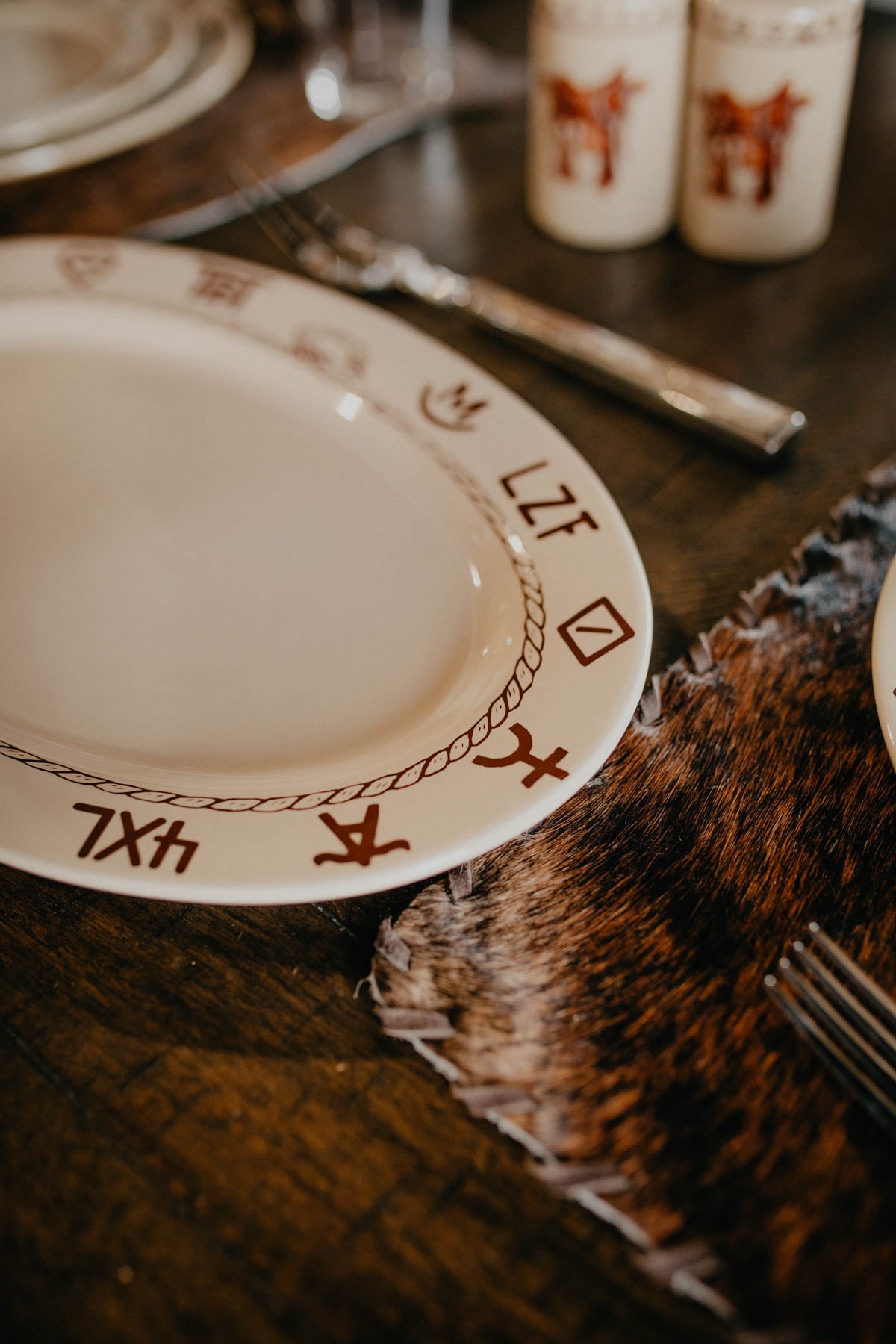 14" Oval Ceramic Branded Platter